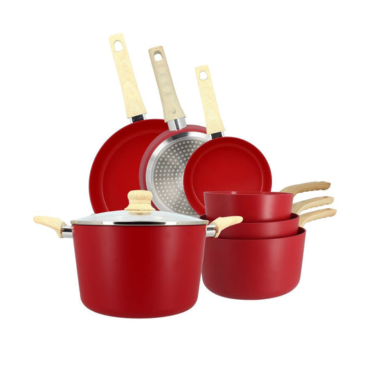 Batterie de cuisine rouge